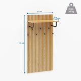 Seinänaulakko LINNO SPACE mitat 105 × 51 cm ja kantavuus 30 kg, valmistaja hjh LIVING