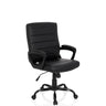 Musta Home Office -toimistotuoli ERGOSMOOTH BIG tikatulla verhoilulla ja käsinojilla, valmistaja hjh OFFICE