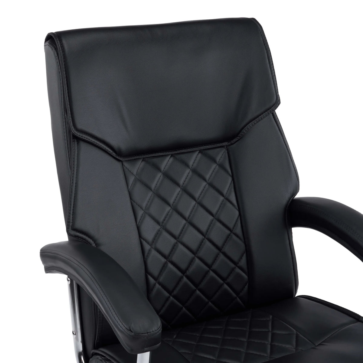 Mustan Relax Prestio Home Office -toimistotuolin vinoneliöprikattu selkänoja, valmistaja MyBuero