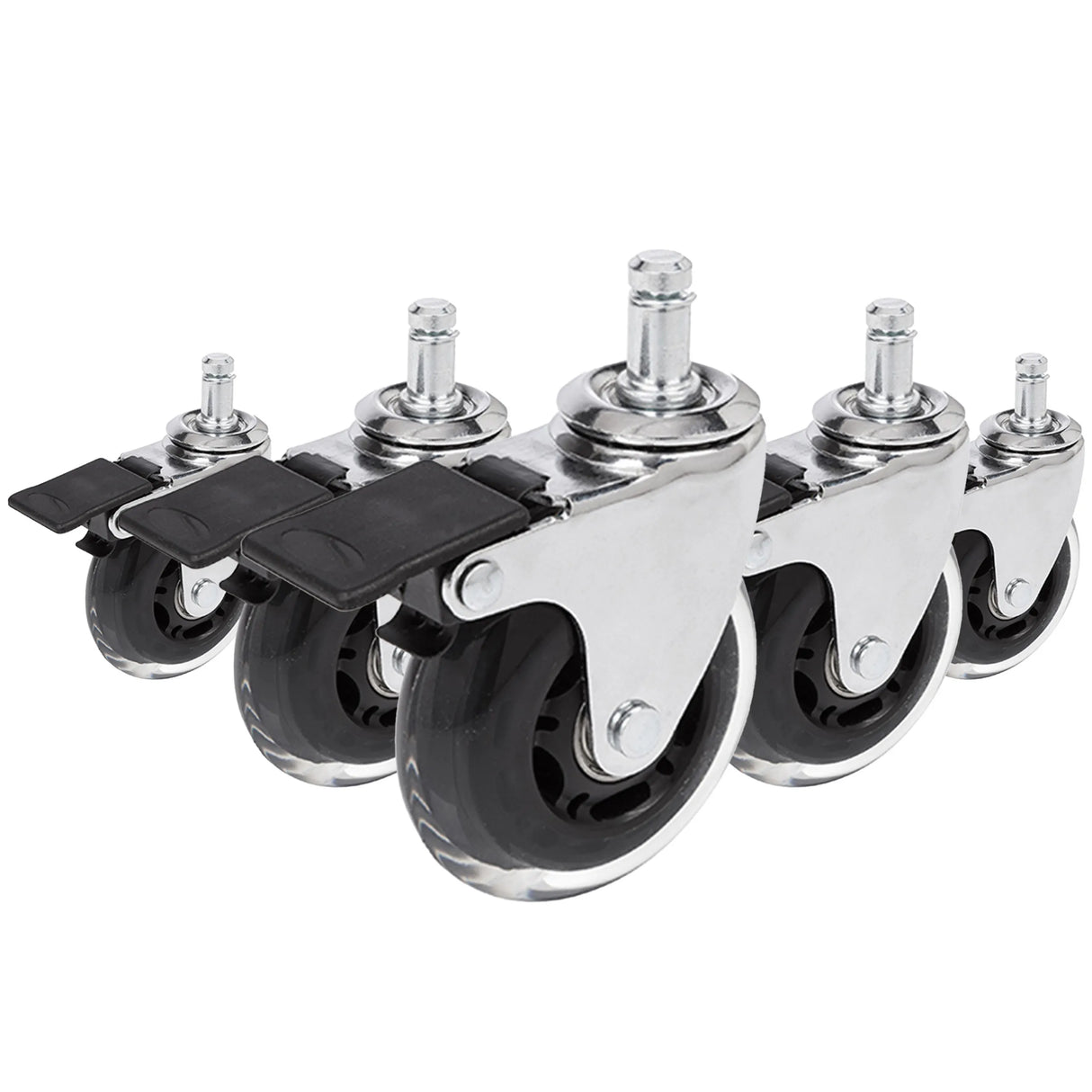 5x ROLO SKATE CT 11mm/75mm sis. Seisontajarrun | Kovat lattiat - Tuolin rulla 