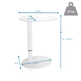 Seisomatyöpöytä STAND III mittojen piirustus, korkeus 64–104,5 cm, valmistaja hjh OFFICE