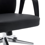 Ammattitason toimistotuoli VELVET ECO-istuinosa ja käsinoja mustana kromirungolla, valmistaja hjh OFFICE