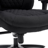 XXL Pullmann Gen2-tuolin musta tikattu kangasistuin, valmistaja hjh OFFICE
