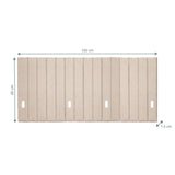 Technische Zeichnung der Tischtrennwand FLEXMIUT ROLL mit 160 × 60 cm von hjh OFFICE
