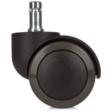 Musta tuolin rulla 5x ROLO 10mm/50mm koville lattioille metallisella tapilla, valmistaja hjh OFFICE – 360 asteen näkymä (takanäkymä 180°)
