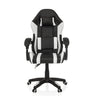 Pelituoli GAMEBREAKER W02 värissä mustavalkoinen, niskatyynyllä, alaselkätyynyllä ja pyörillä, valmistaja MyBuero