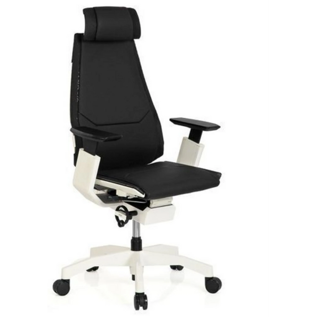 GENIDIA PRO WHITE | Leder - High End Bürostuhl - buerostuhl24