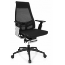 Ammattitason toimistotuoli GENIDIA SMART BLACK CM mustalla verkkokankaalla ja kromiyksityiskohdilla, valmistaja hjh OFFICE