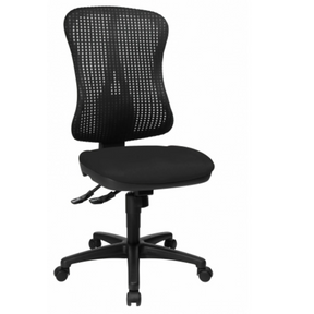 Musta Ammattitason toimistotuoli HJH SOLUTION BASIC verkkoselkänojalla ja pyörillä, valmistaja Topstar