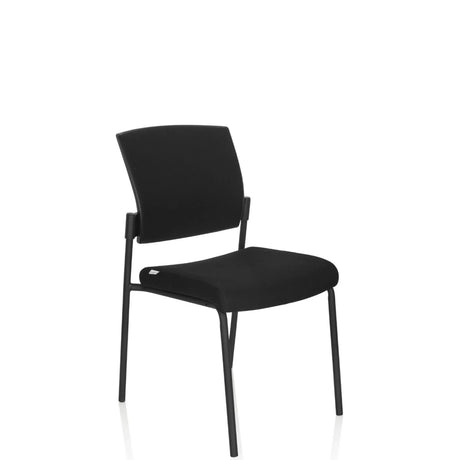 Musta nelijalkainen tuoli K9 V PRO pehmustetulla istuimella ja selkänojalla, valmistaja hjh OFFICE