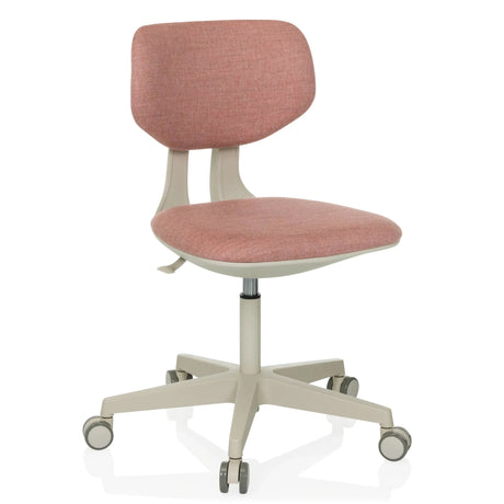 Vaaleanpunainen Lasten pyörivä tuoli KID CLASSIC beigeillä rungolla ja viidellä pyörällä, valmistaja hjh OFFICE
