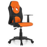 Lasten pyörivä tuoli KID GAME AL väreissä musta-oranssi, käsinojilla ja pyörillä, valmistaja hjh OFFICE