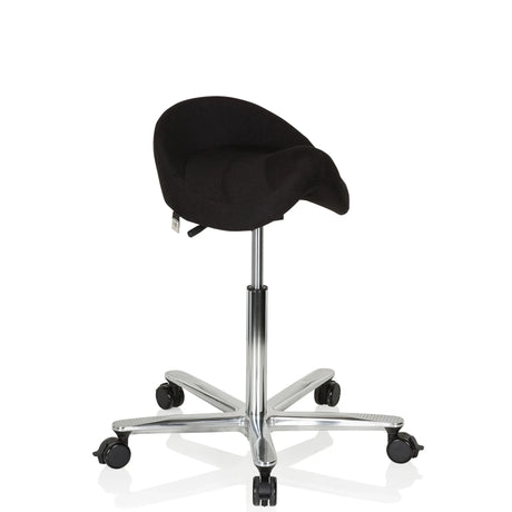 Musta Satulatuolit MOVE-TEC 3D PRO I kromisella tähtijalalla ja pyörillä, valmistaja hjh OFFICE