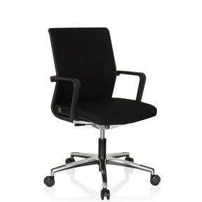 Musta Ammattitason toimistotuoli MOVE-TEC 3D käsinojilla ja kiiltävällä tähtijalalla, valmistaja hjh OFFICE