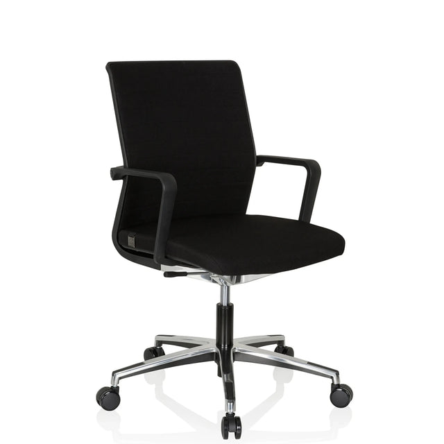 Musta Ammattitason toimistotuoli MOVE-TEC 3D käsinojilla ja kiiltävällä tähtijalalla, valmistaja hjh OFFICE