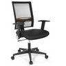 Musta Home Office -toimistotuoli OFFICE R8 verkkoselkänojalla ja käsinojilla, valmistaja hjh OFFICE