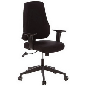 Musta Ammattitason toimistotuoli PRO-TEC 100 käsinojilla ja ristikkojalalla pyörillä, valmistaja hjh OFFICE