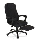 Musta Home Office -toimistotuoli RELAX CL190 integroidulla jalkatuella ja käsinojilla, valmistaja MyBuero