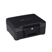Musta Tallelokero Safe Compact Slim tukevalla kuorella ja lukolla, valmistaja hjh OFFICE
