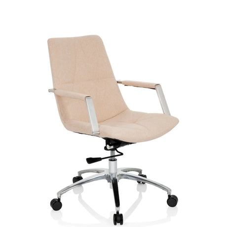 Home Office -toimistotuoli SARANTO II beige, käsinojat ja kromattu jalka, valmistaja hjh OFFICE