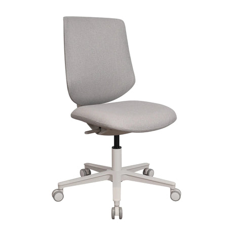 Home Office -toimistotuoli Sitflex Lady värissä taupe, valkoinen jalusta ja pyörät, valmistaja hjh OFFICE