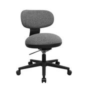 Home Office -toimistotuoli SITMOTION B, jossa on harmaa kangaspäällyste ja musta ristikko pyörillä, valmistaja hjh OFFICE