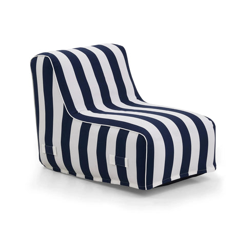 Luftsofa Sitzolo Air mit blau-weiß gestreiftem Bezug und niedriger Rückenlehne von hjh LIVING