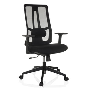 Musta Ammattitason toimistotuoli TRAMORE BASE verkkoselkänojalla ja käsinojilla, valmistaja hjh OFFICE