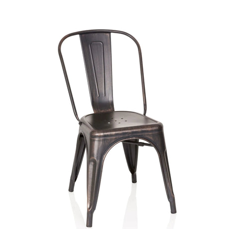 Bistrotuoli VANTAGGIO COMFORT musta-kultainen ulkoasu, metallirunko ja kaareva selkänoja, valmistaja hjh OFFICE