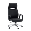 Musta Ammattitason toimistotuoli VELVET ECO kromirungolla ja mattopyörillä, valmistaja hjh OFFICE