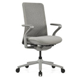High End -toimistotuoli VERVIO harmaana verkkoselkänojalla ja käsinojilla, valmistaja hjh OFFICE