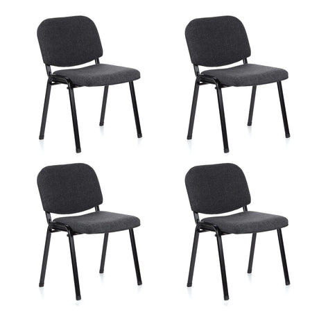 Neljän nelijalkaisen tuolin XT 600 pakkaus antrasiitinvärisenä tummalla rungolla, valmistaja hjh OFFICE