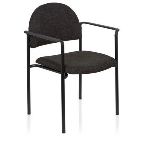 Harmaa Nelijalkainen tuoli XT 700 mustalla metallirungolla ja käsinojilla, valmistaja hjh OFFICE