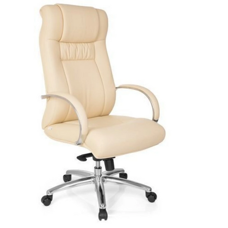 pyörivä tuoli XXL G 600 beigessä keinonahassa kromivarsilla, valmistaja hjh OFFICE