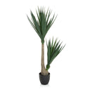 Tekokasvi YUCCA vihreänä kapeilla lehdillä ja mustassa ruukussa, valmistaja hjh OFFICE